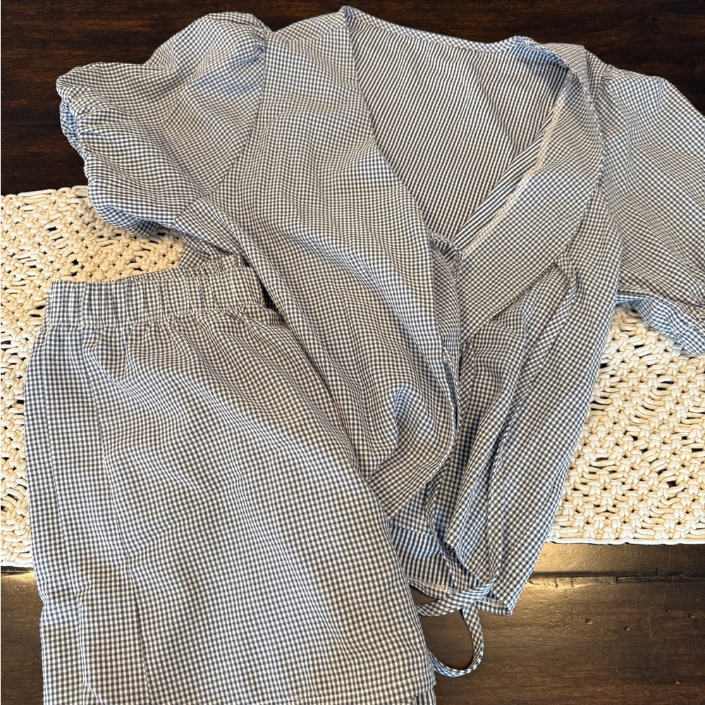 Blue Gingham Two-Piece Set - Picture 2 of 2